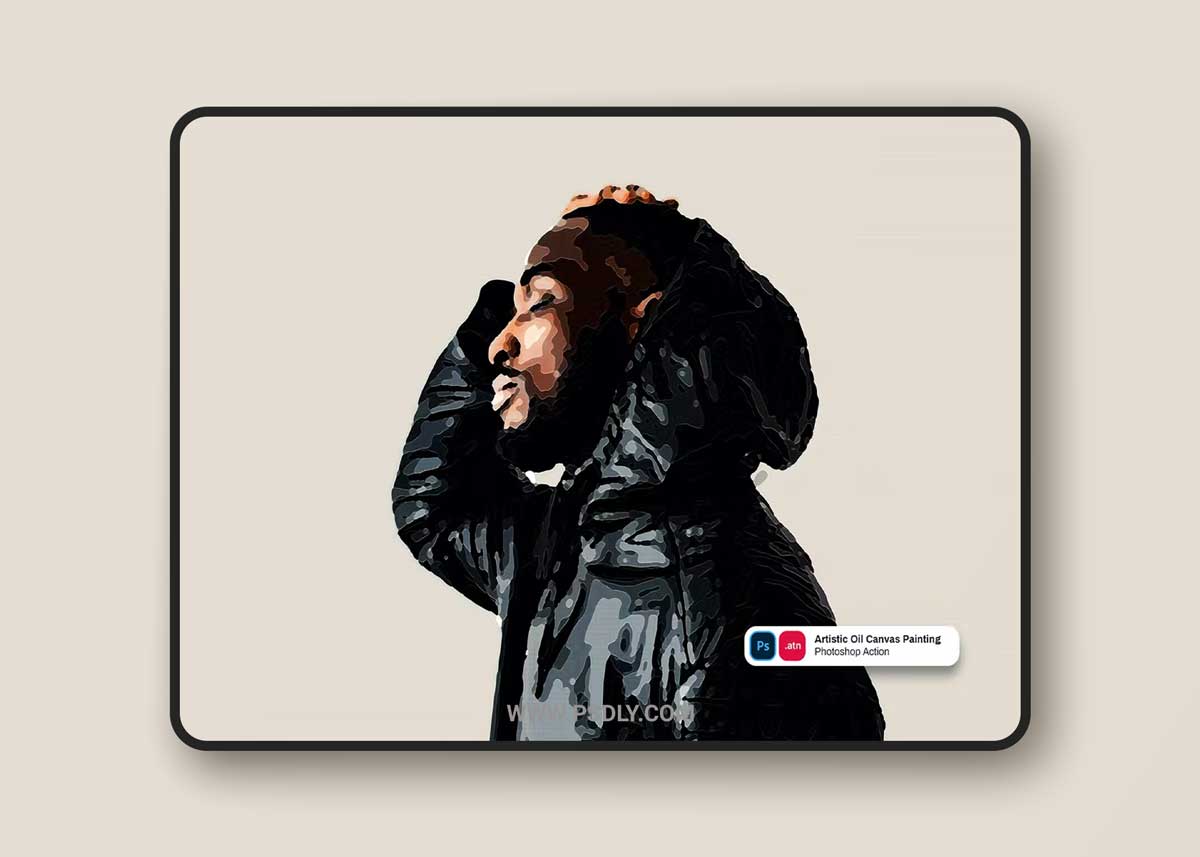 Artistic Oil Canvas Painting Photoshop Action