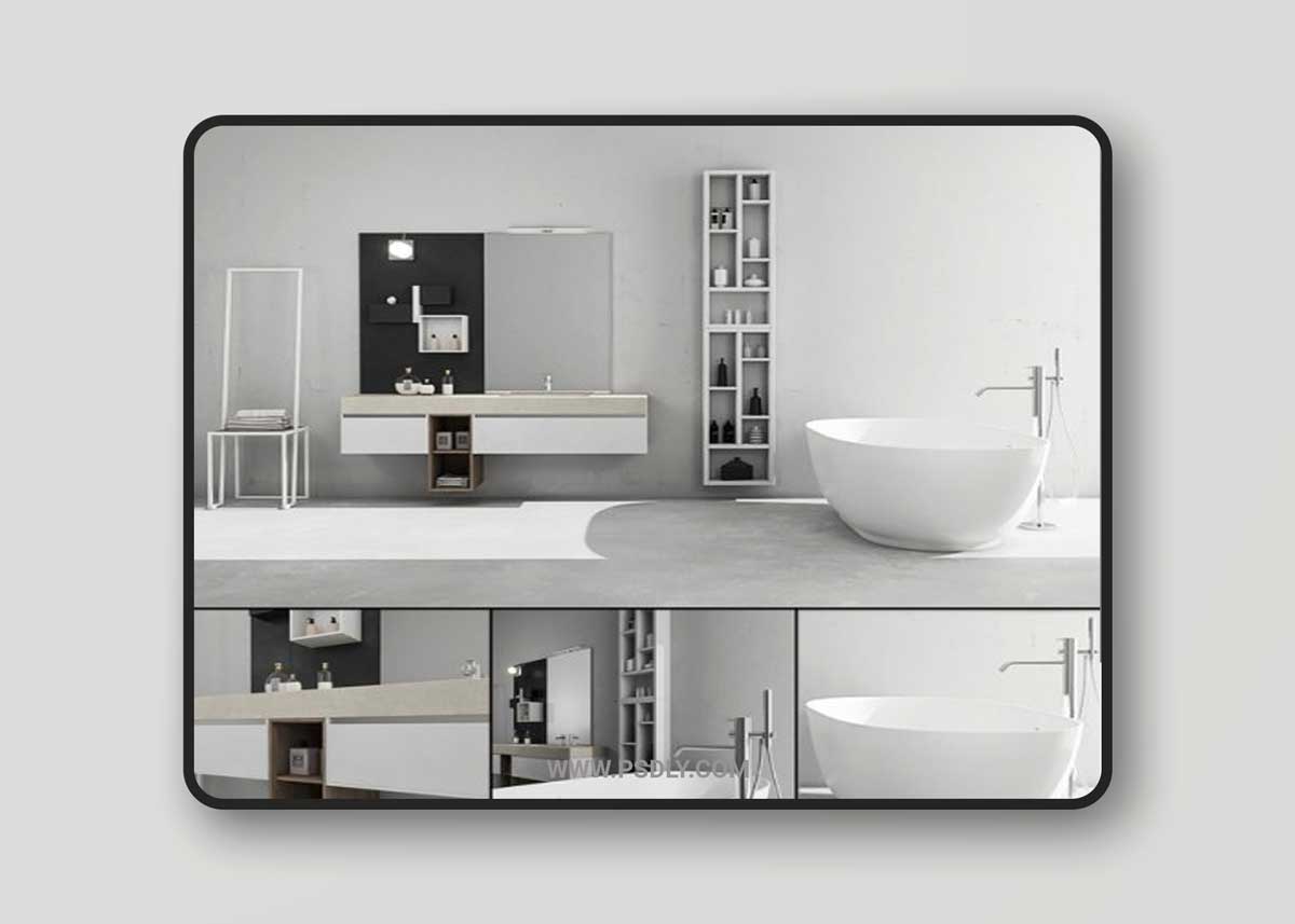 Bathroom furniture set Arcom e.Go 3D Model