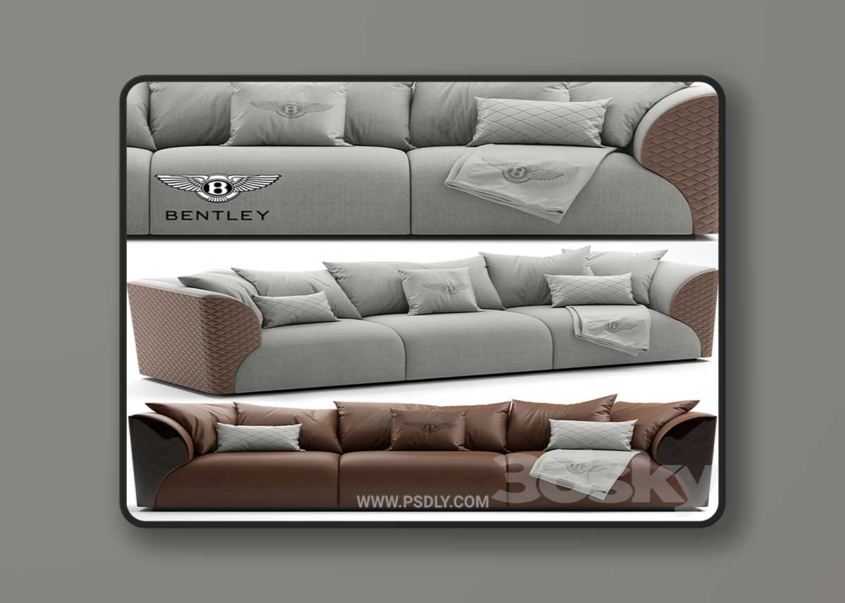Bentley Home Winston Sofa 3D Model