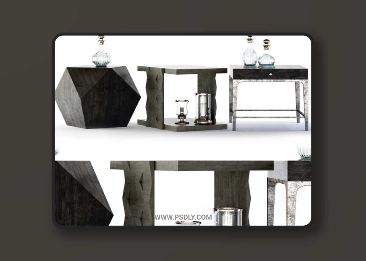 Bernhardt Linea end tables 3D Model