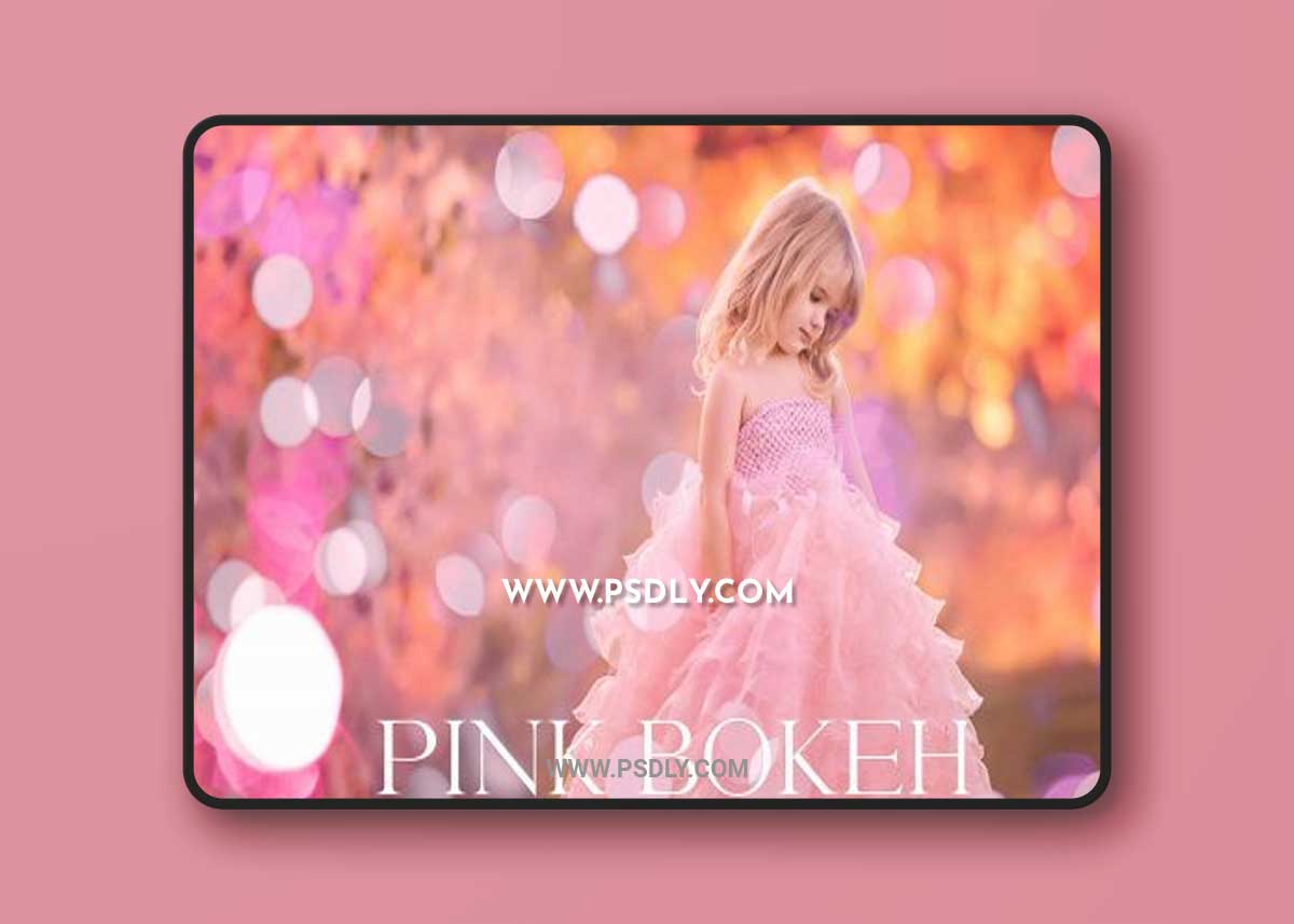 Bokeh Pink background, overlays