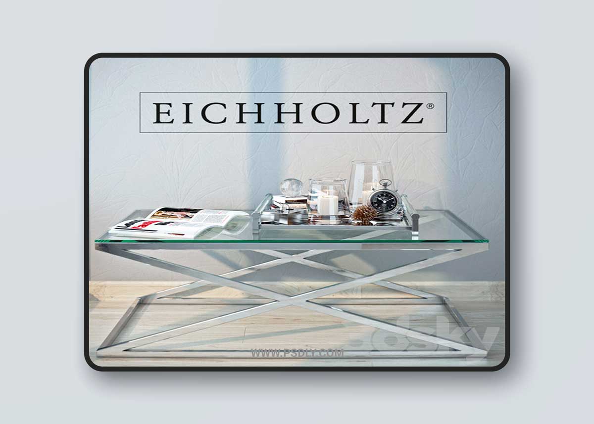 Coffee table Criss Cross by Eichholtz with decor