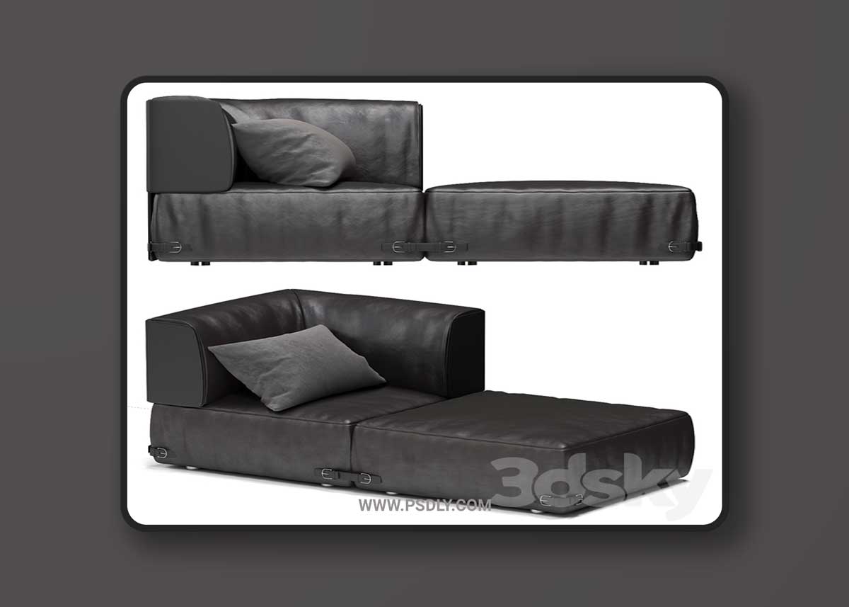 Couch FENDI CASA 3D Model