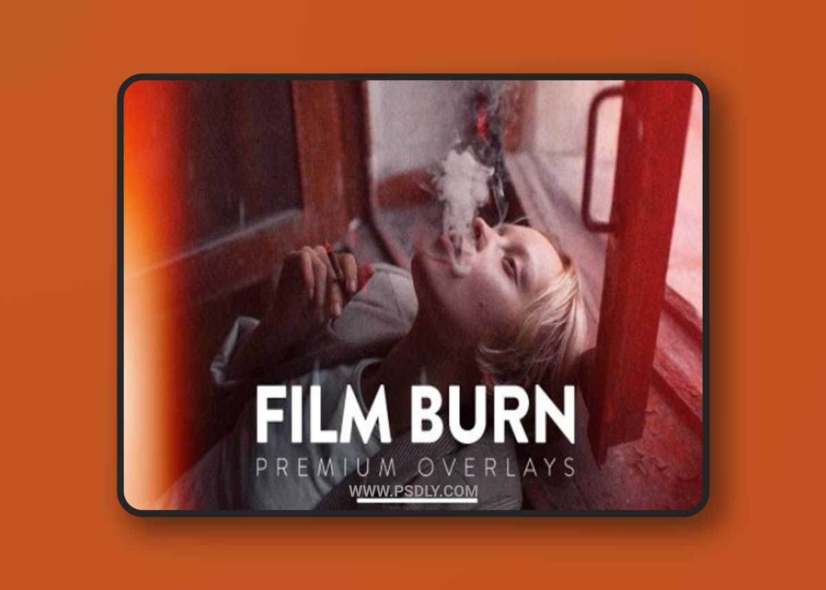 CreativeMarket - 30 Film Burn Overlay 7017707