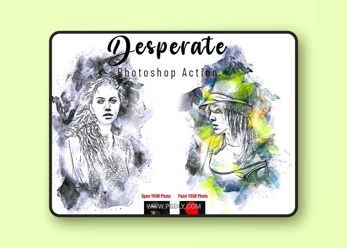 CreativeMarket - Desperate Photoshop Action 7083920