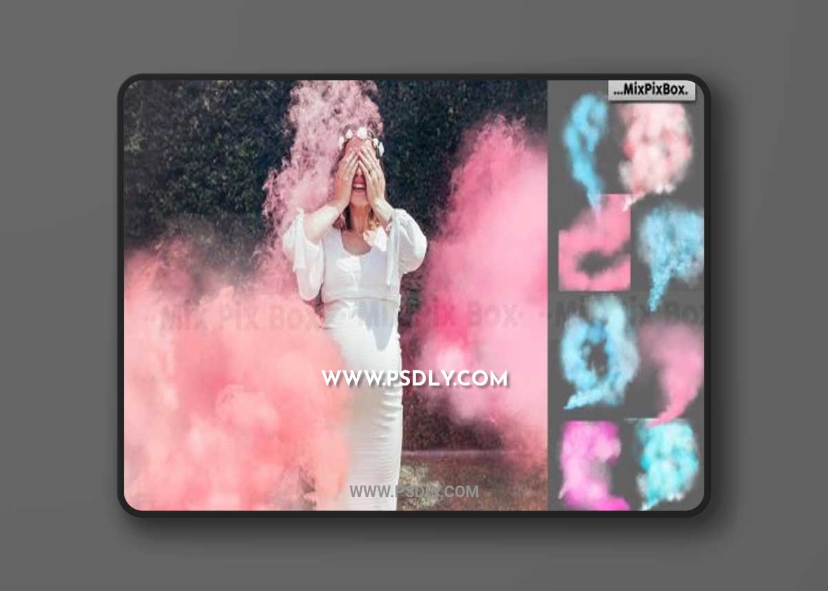 CreativeMarket - Pink and Blue Smoke Bombs Overlays 6033023