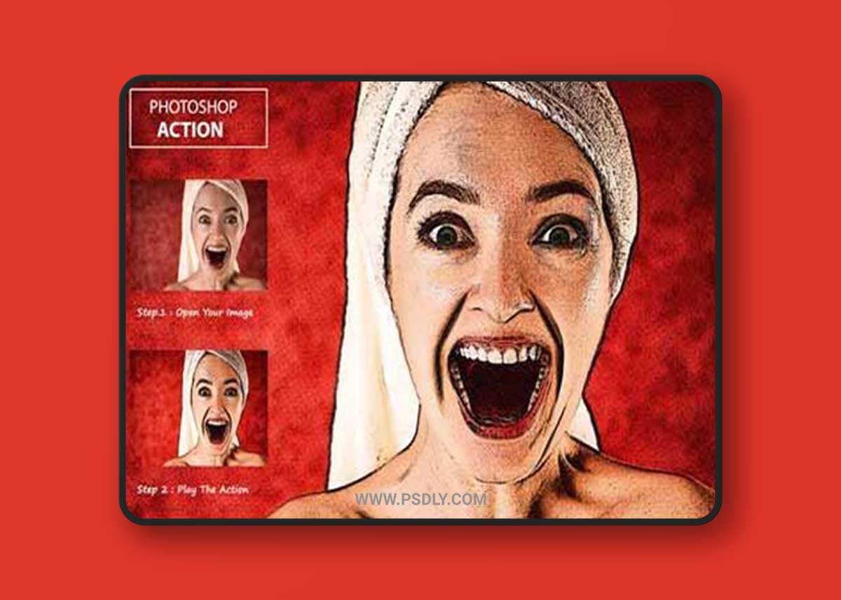 CreativeMarket - Retro COMIC BOOK - PS Action 3311155