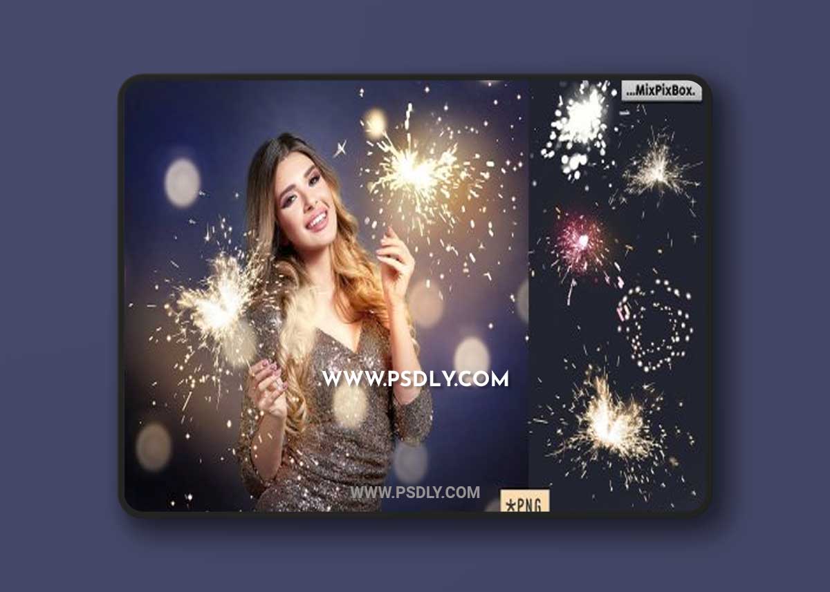 CreativeMarket - Sparkler Photo Overlays 5814585