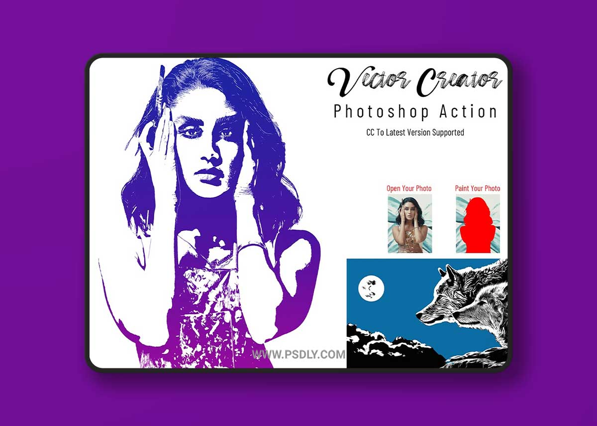 CreativeMarket - Vector Creator Photoshop Action 7069003