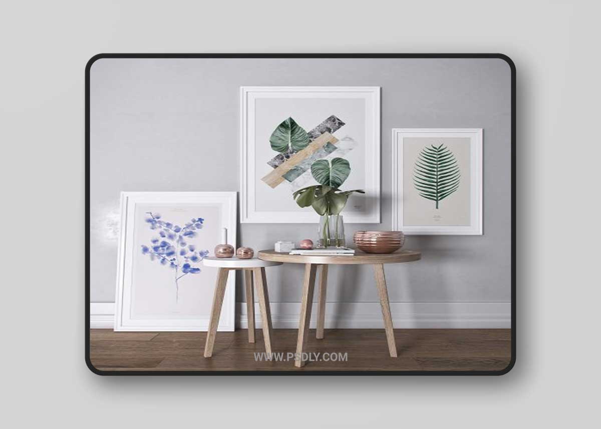 Decor set White and Green 3D Model