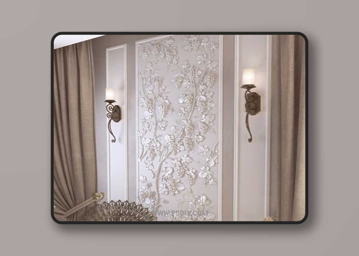 Decorative panel Grapes 3D Model