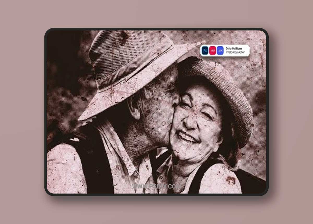 Dirty Halftone Photoshop Action