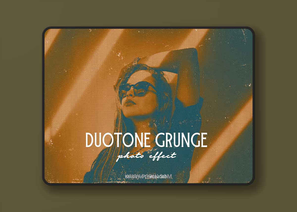 Duotone grunge photo effect