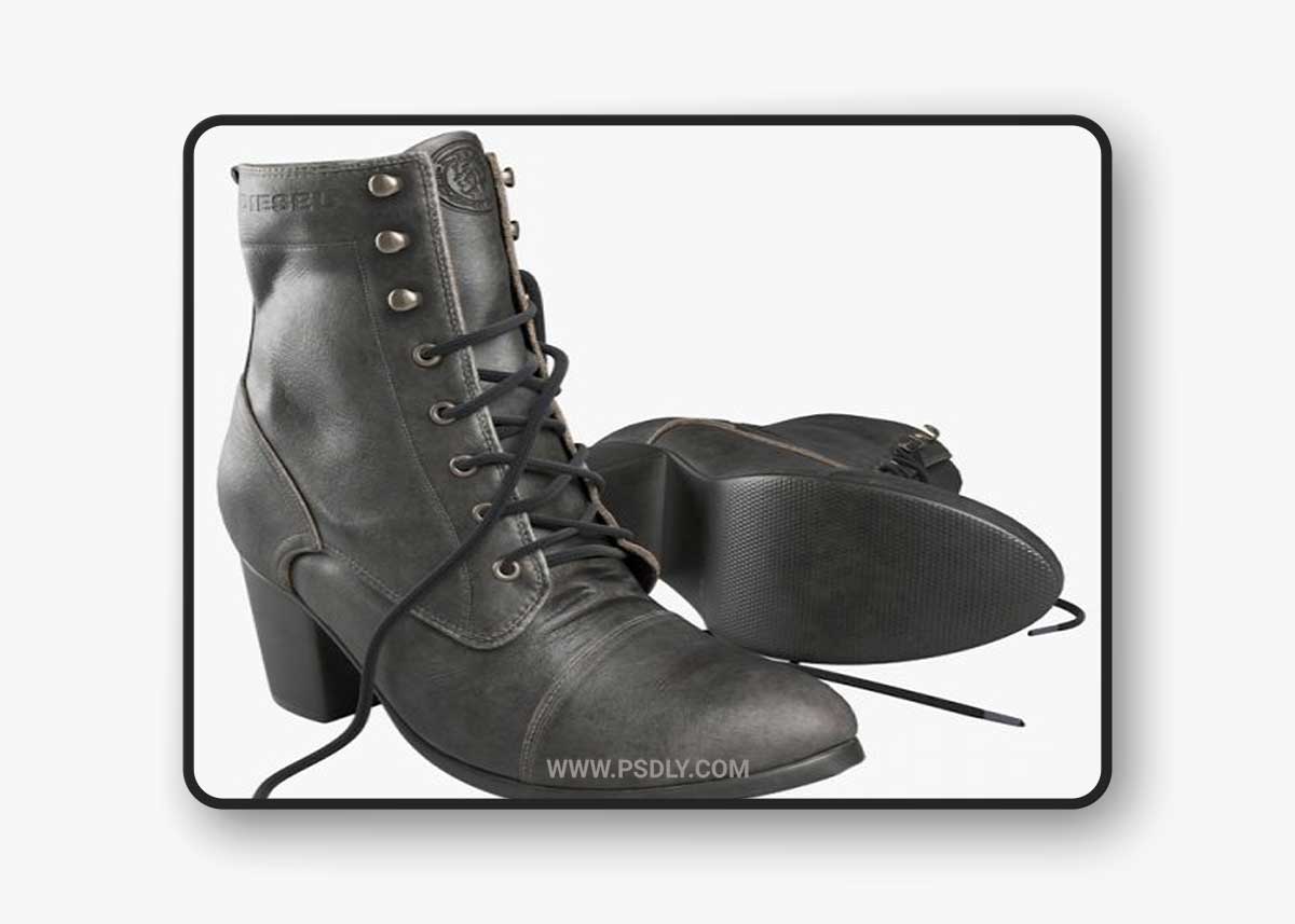 Female boots Diesel 3D Model