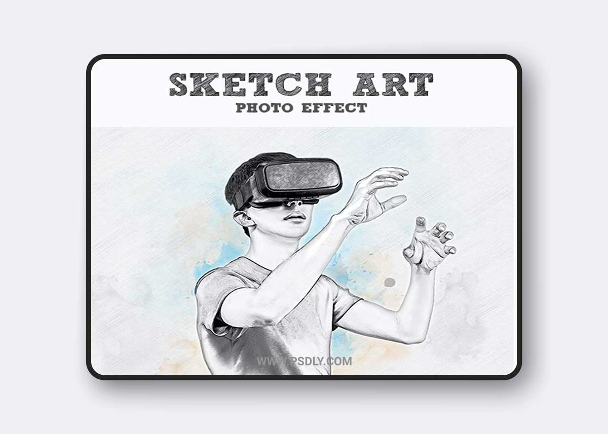 GraphicRiver - Pencil sketch drawing photoshop effect 35374860