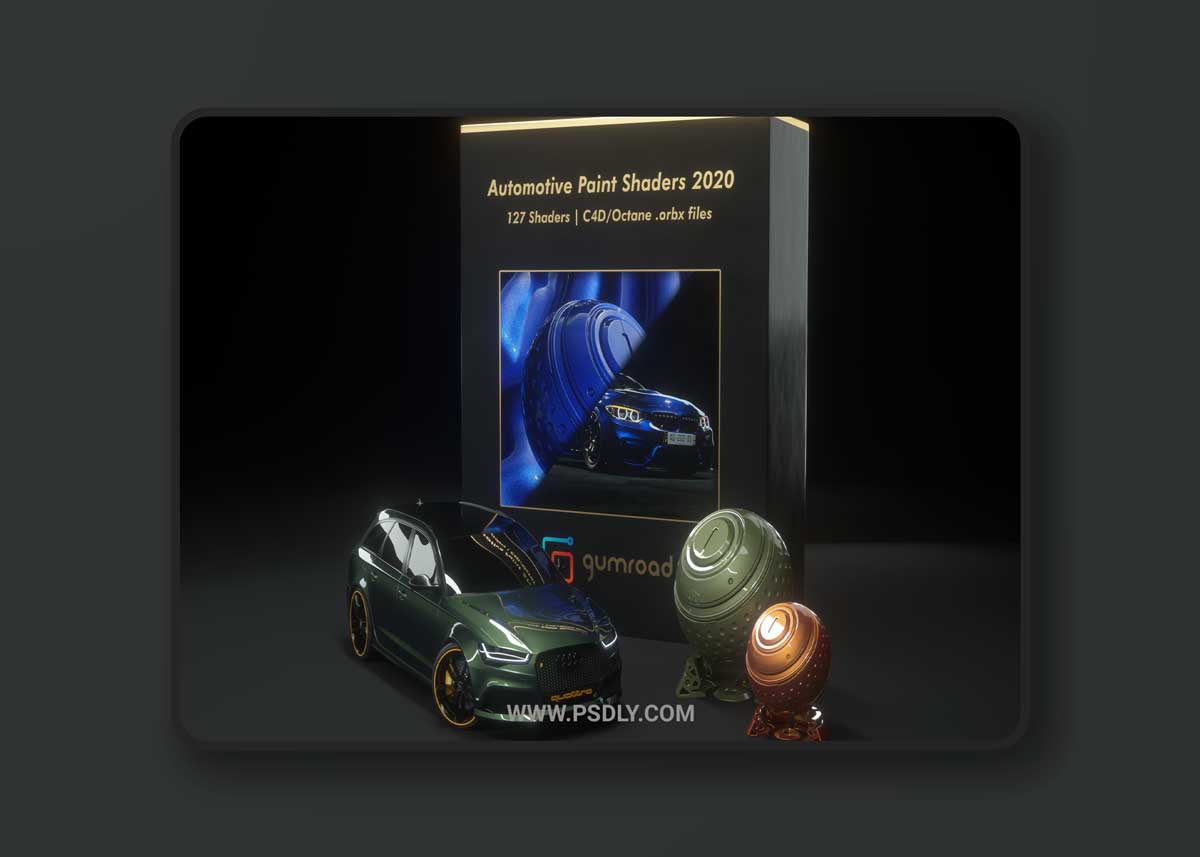 Gumroad – Automotive Paint Shaders 2020 3D Model