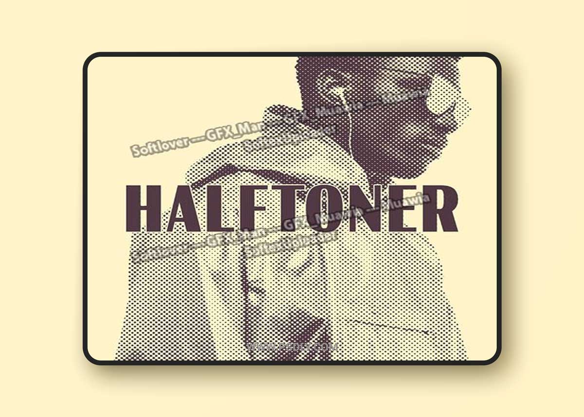 Halftoner Engraving Photoshop Effect
