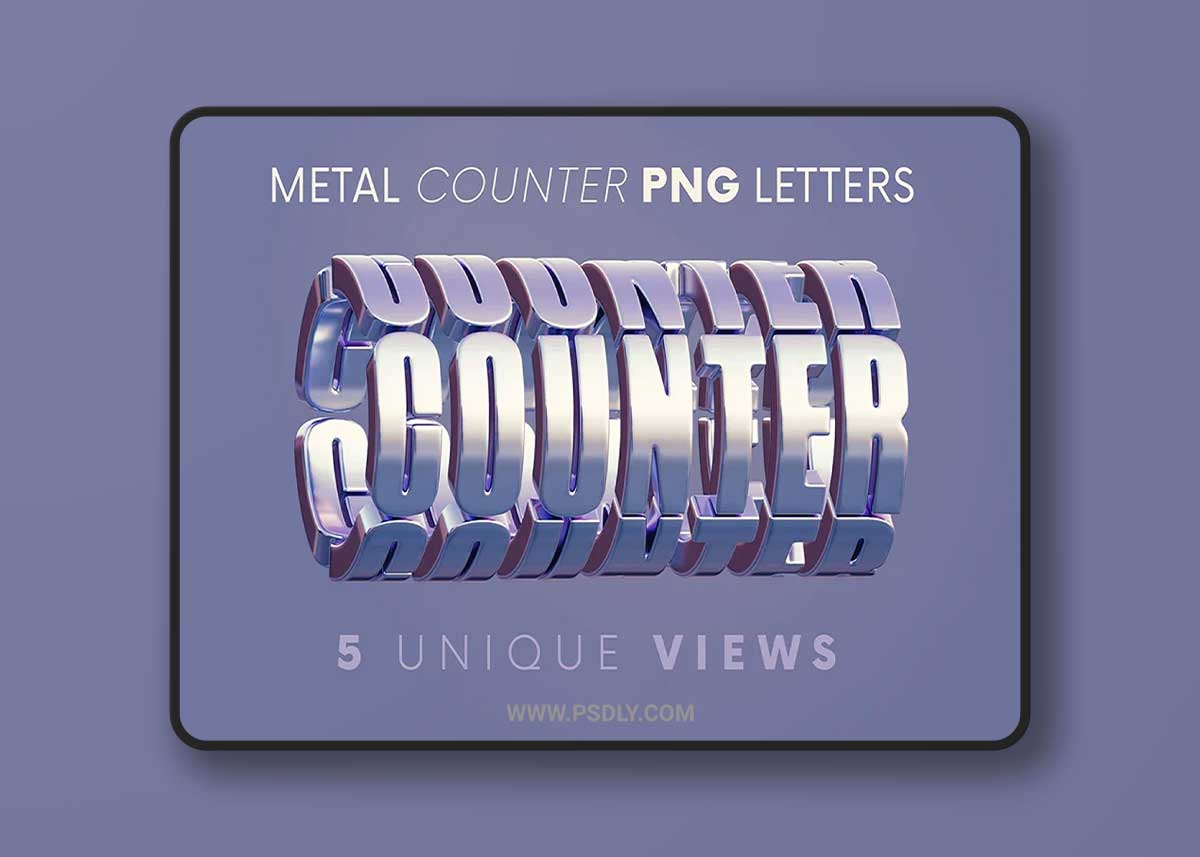 Metal Counter - 3D Lettering