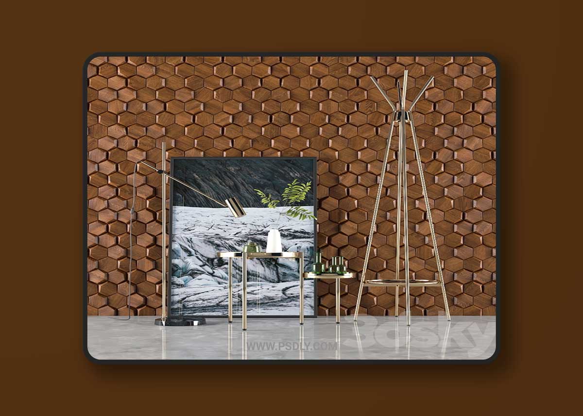 Obie Floor Lamp, Alana Two Tier Bedside Table, Alana Coat Stand