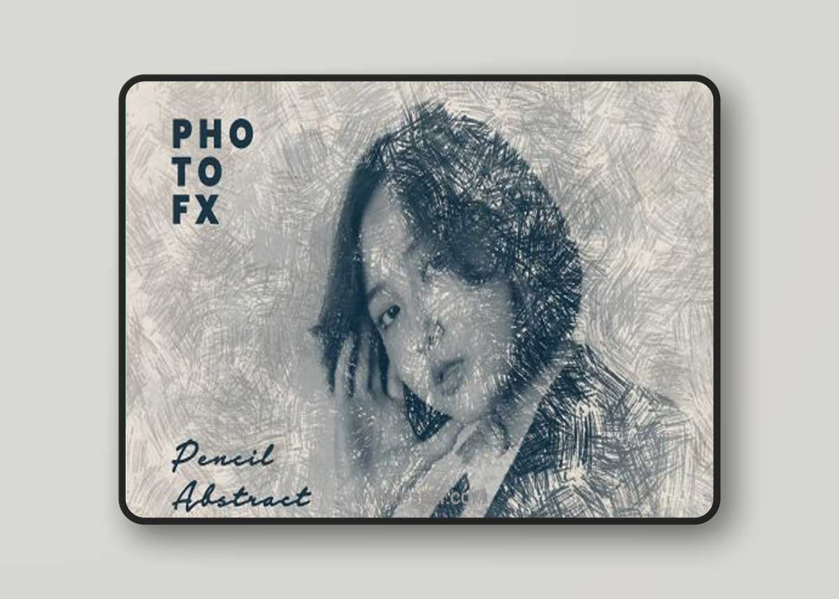 Pencil abstract photo effect