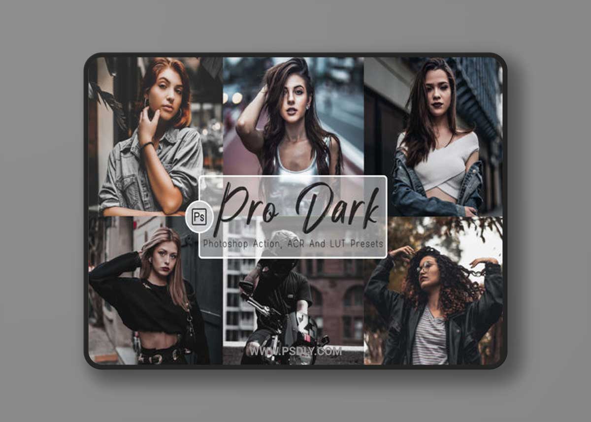Pro Dark Photoshop Action, ACR and LUT