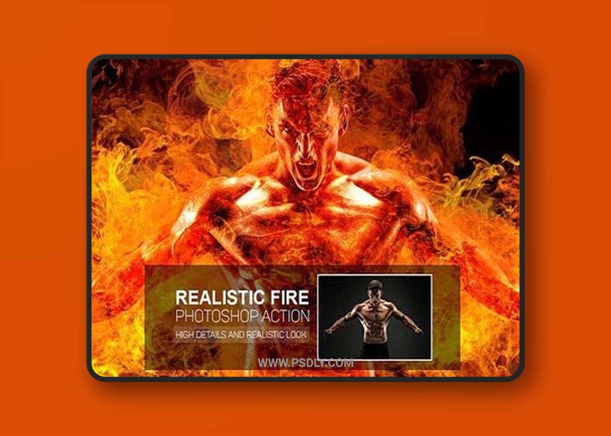 Realistic Fire Photoshop Action