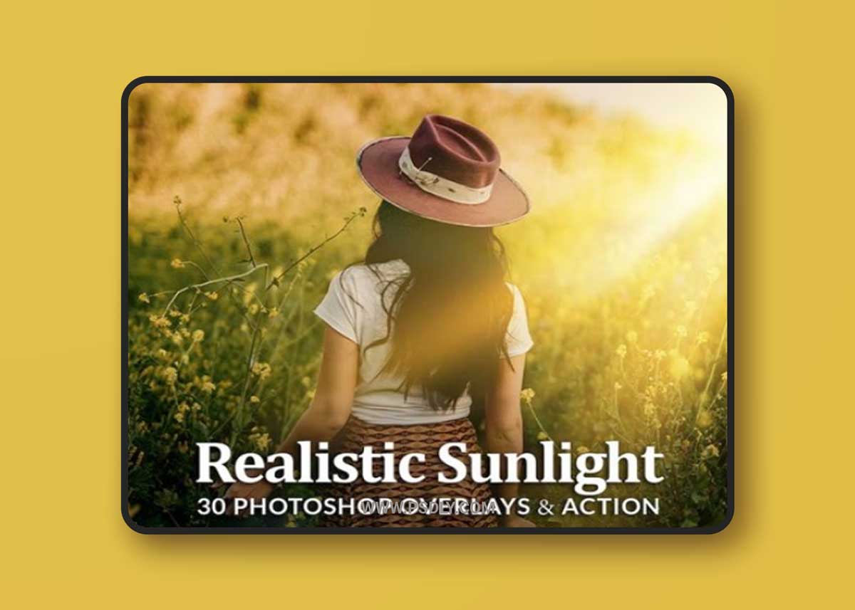 Realistic Sun Light Photoshop Overlays and Action