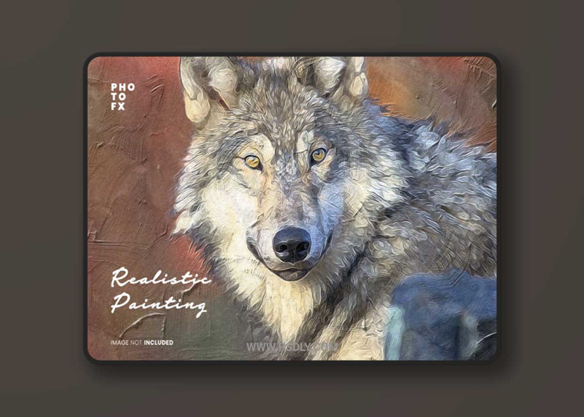 Realistic painting photo effect