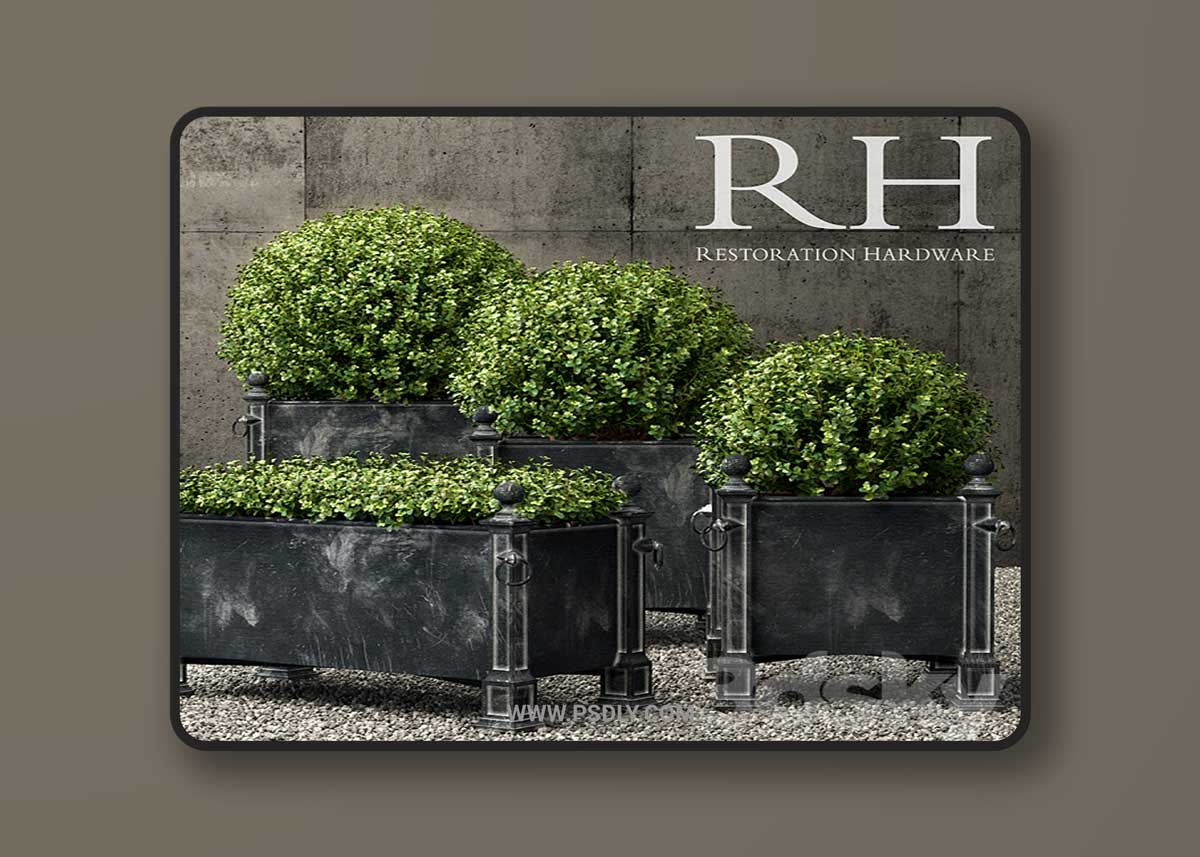 Restoration Hardware versailles weathered zinc planters