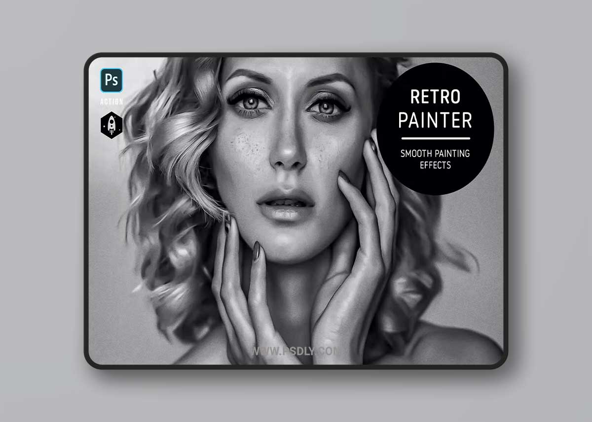 Retro Painter Photoshop Action UU8PDCF