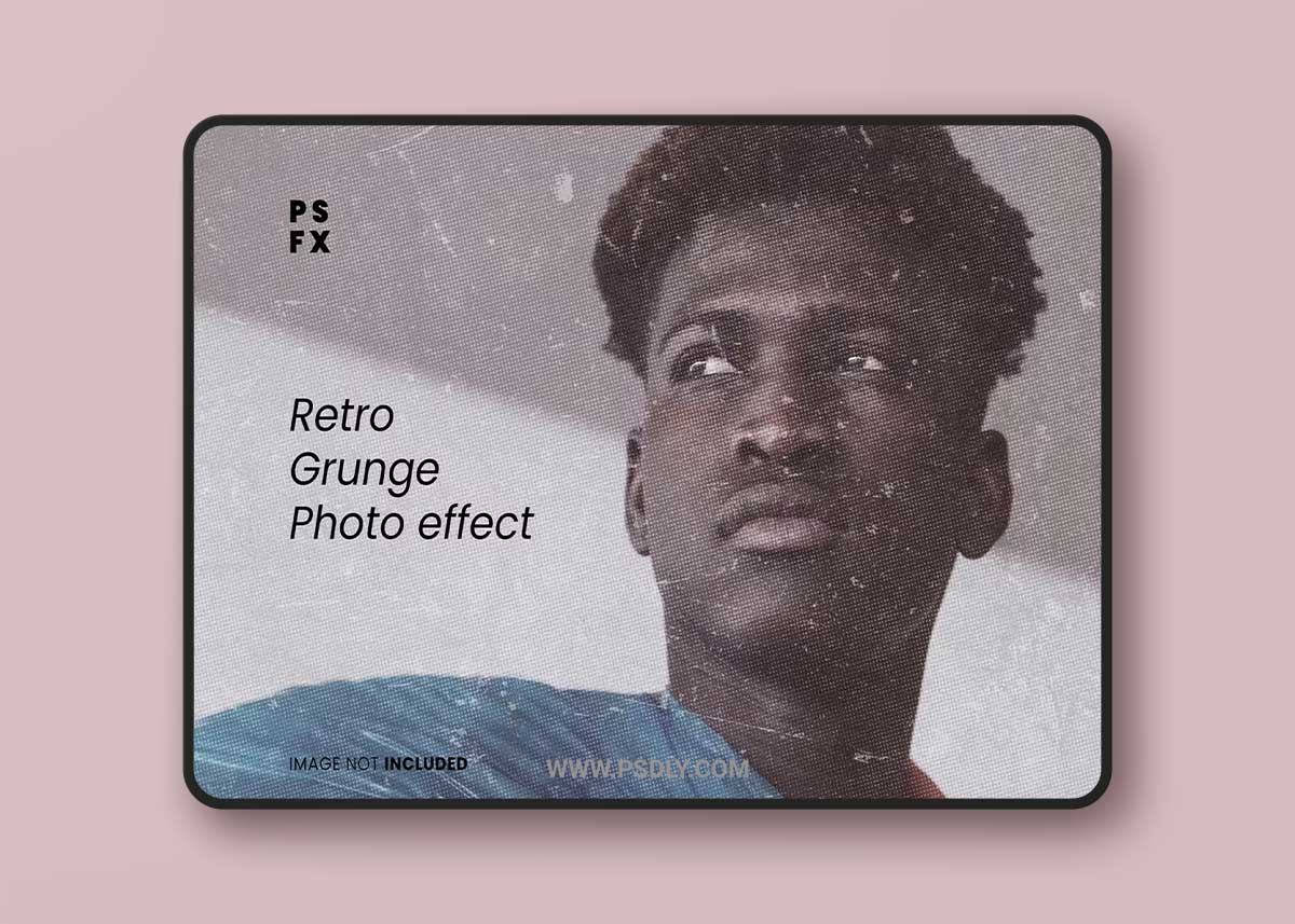 Retro grunge photo effect