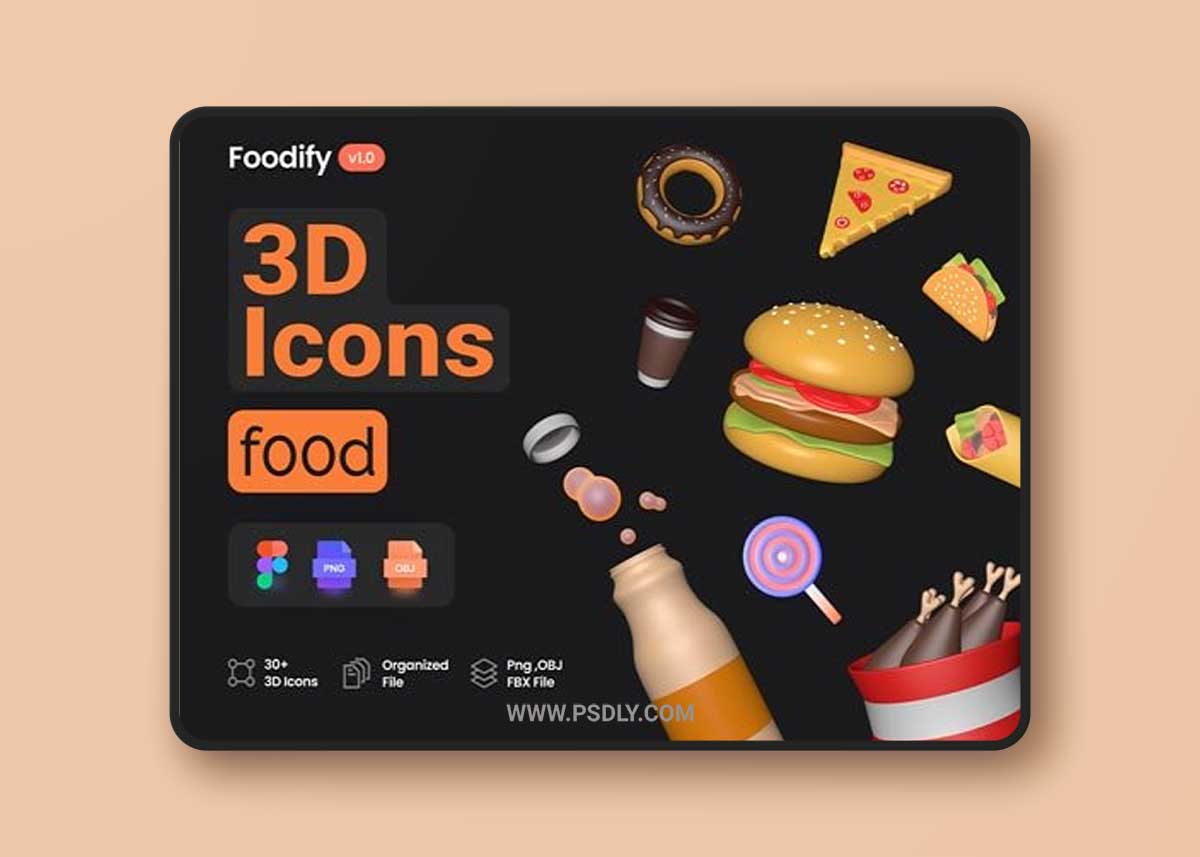 UiHut - Foodify 3D Food Icons - 18702