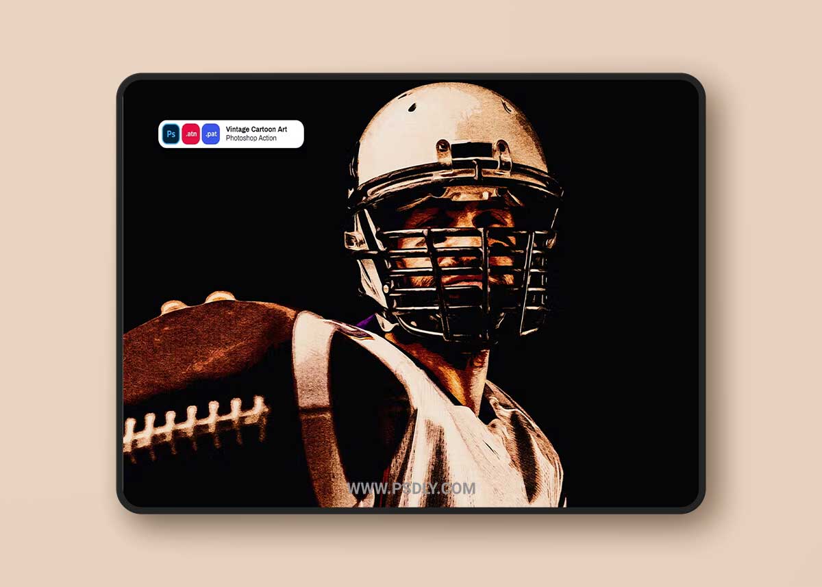 Vintage Cartoon Art Photoshop Action