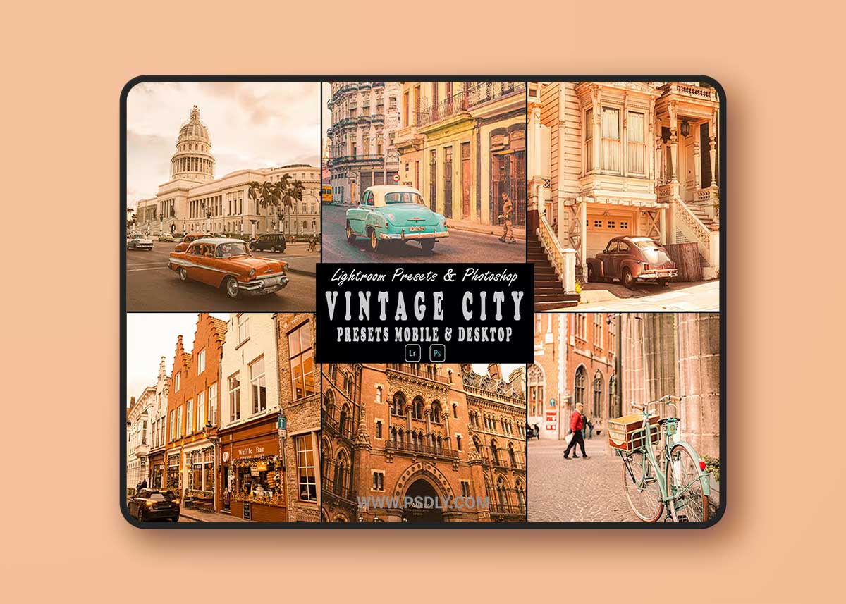Vintage City Action Photoshop & Lightrom Presets MLTFVLC