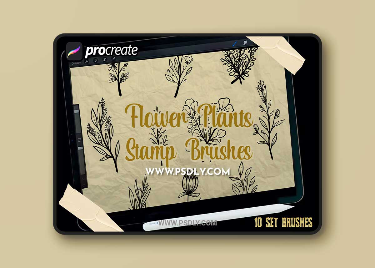 flower plants stamp brushes G2F67FF