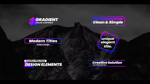 Videohive Gradient Titles For After Effects 36686866