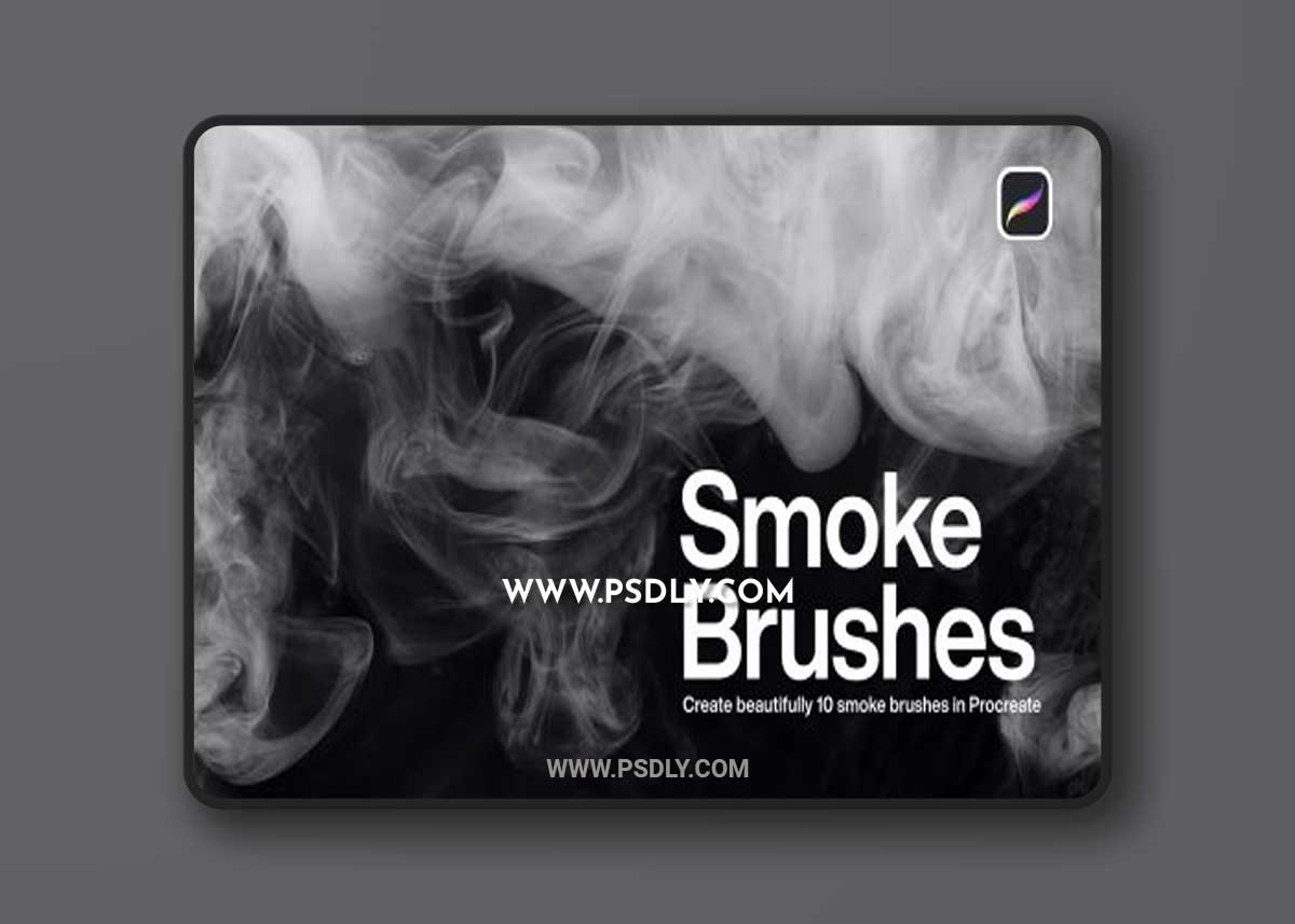 10 Smoke Brushes Procreate