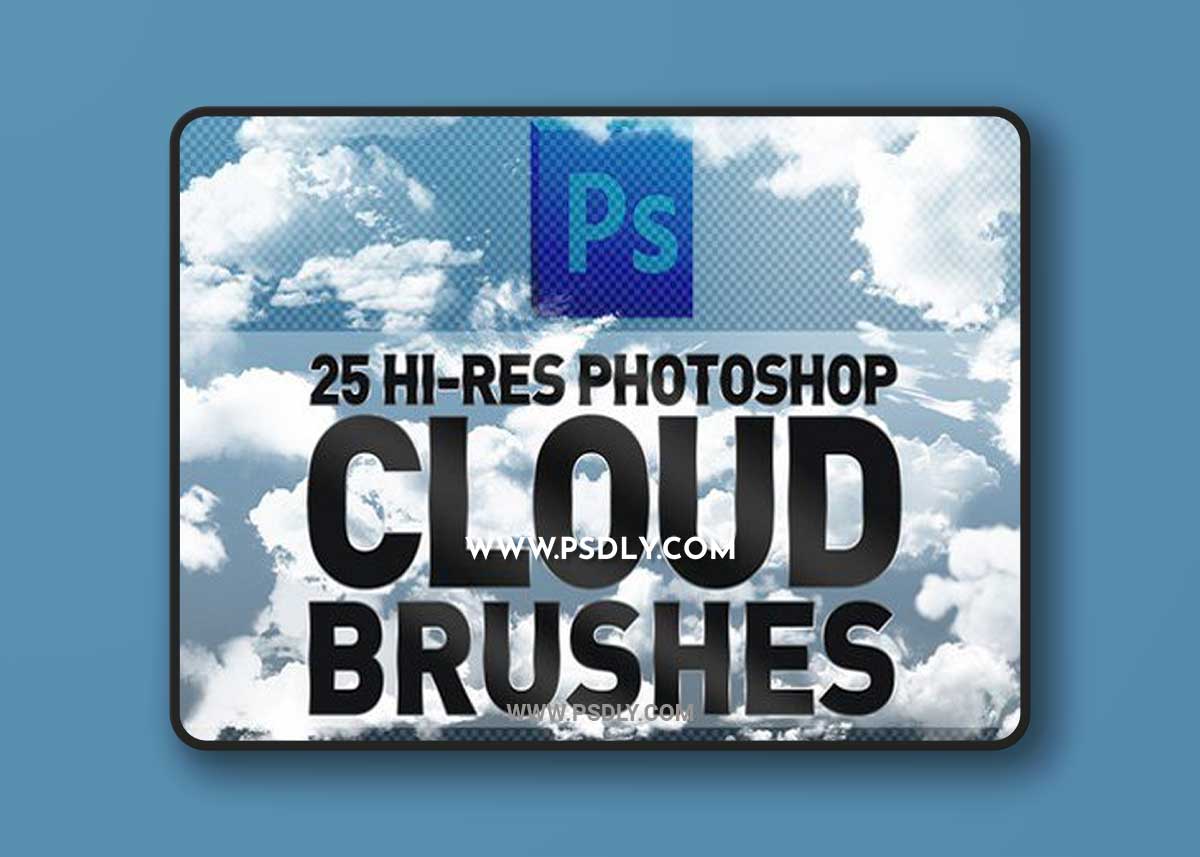25 Hi-Res Cloud Brushes
