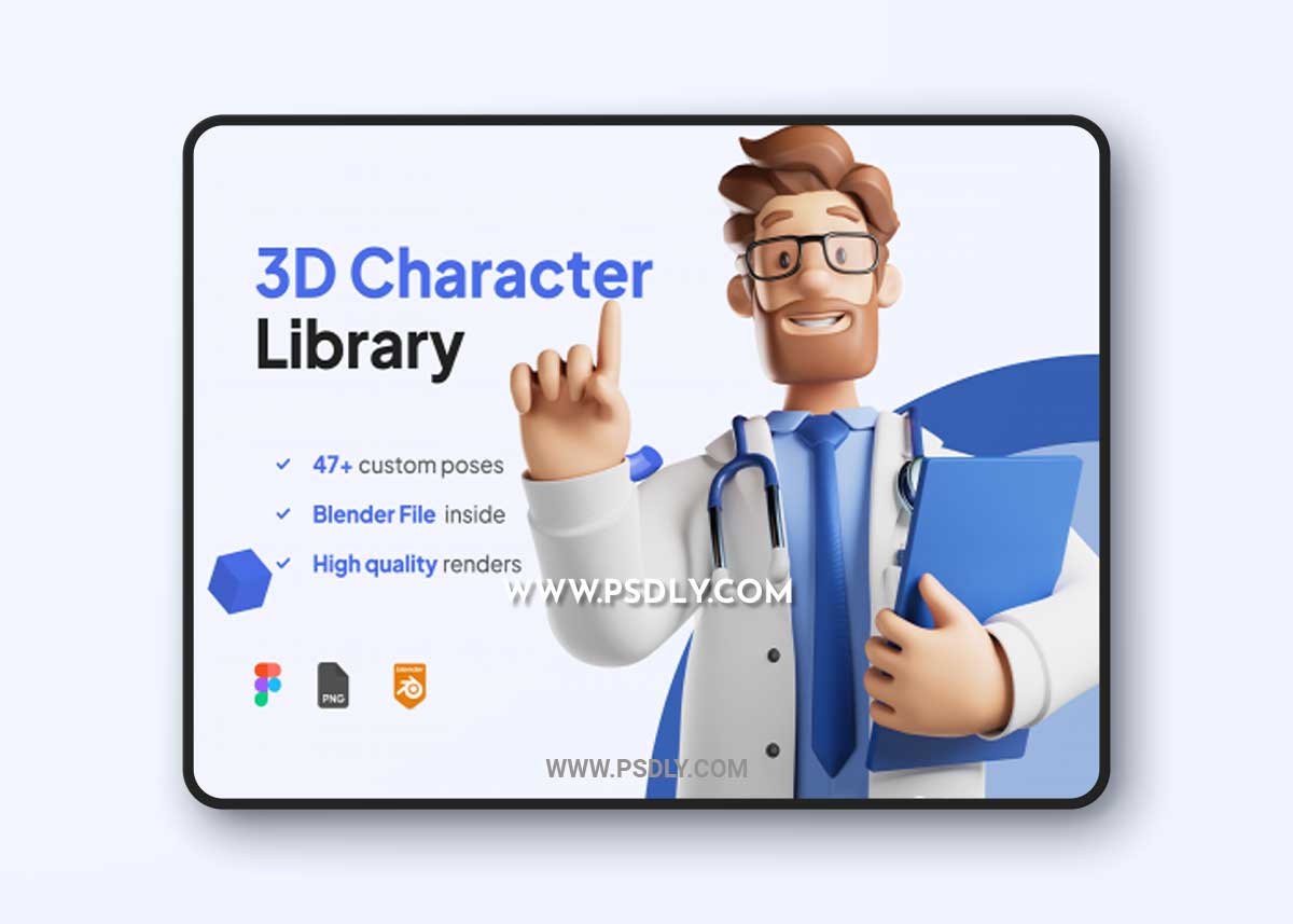 3D Character Doctor Installment Figma/Blender UI KIT