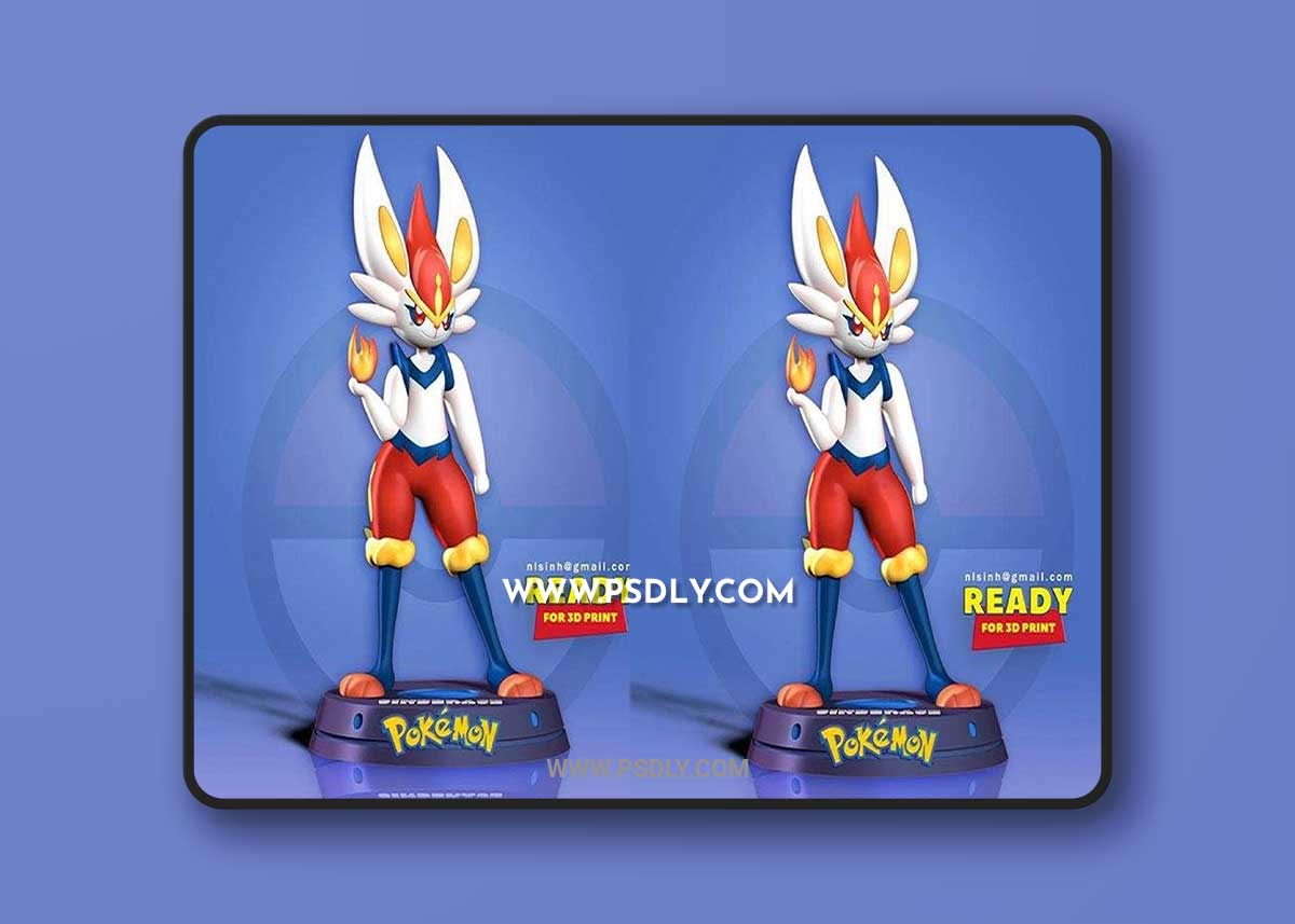 3D Print Models Cinderac - Pokemon