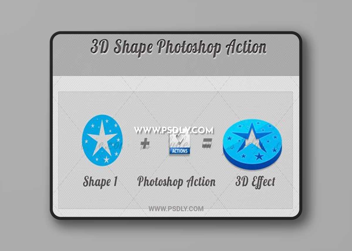 3D Shape Photoshop Action