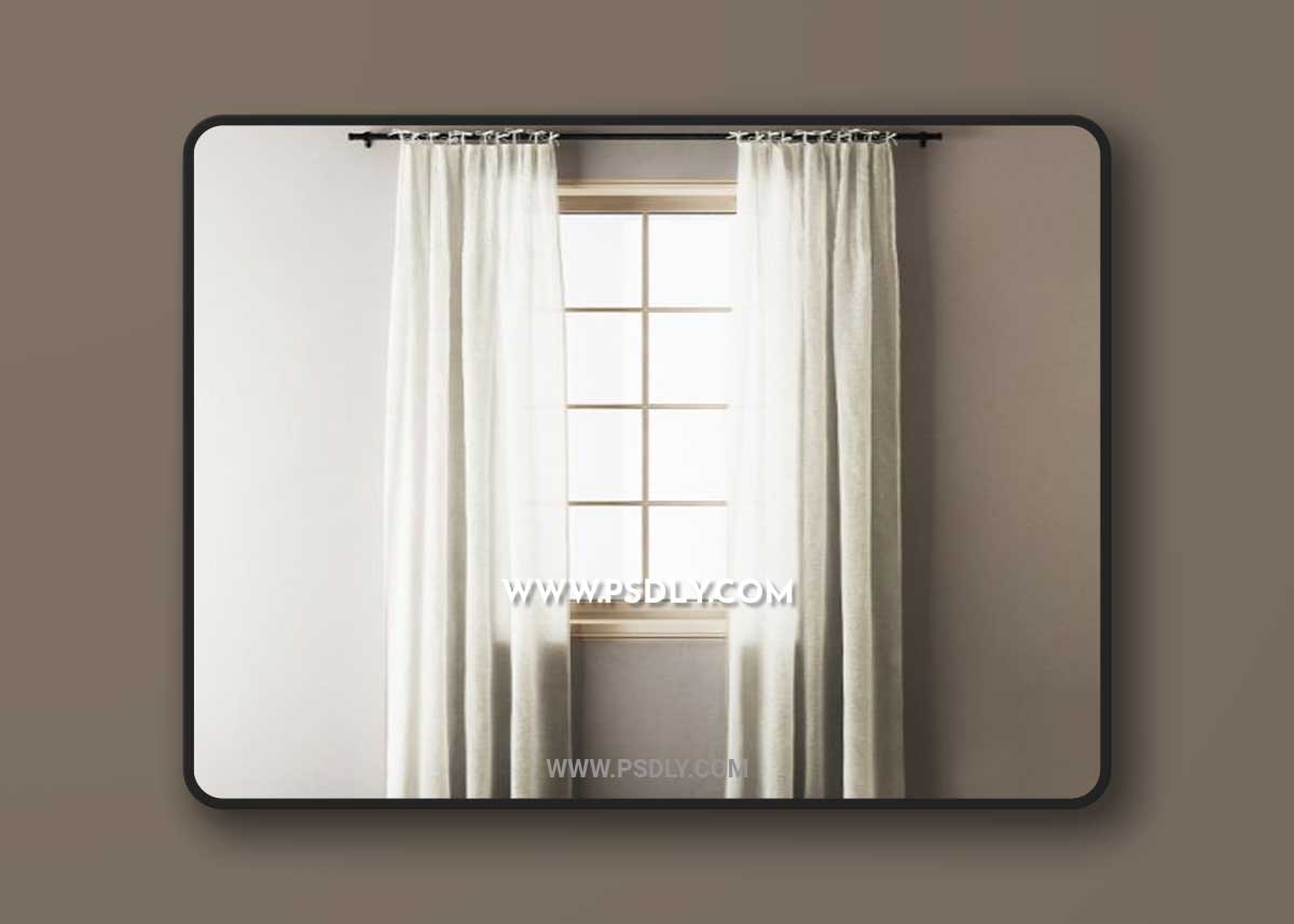 Anthropologie Tie-top Linen curtains