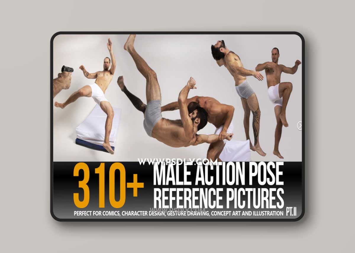 ArtStation - Grafit Studio - 310+ Male Action Pose Reference Pictures (PT.II)