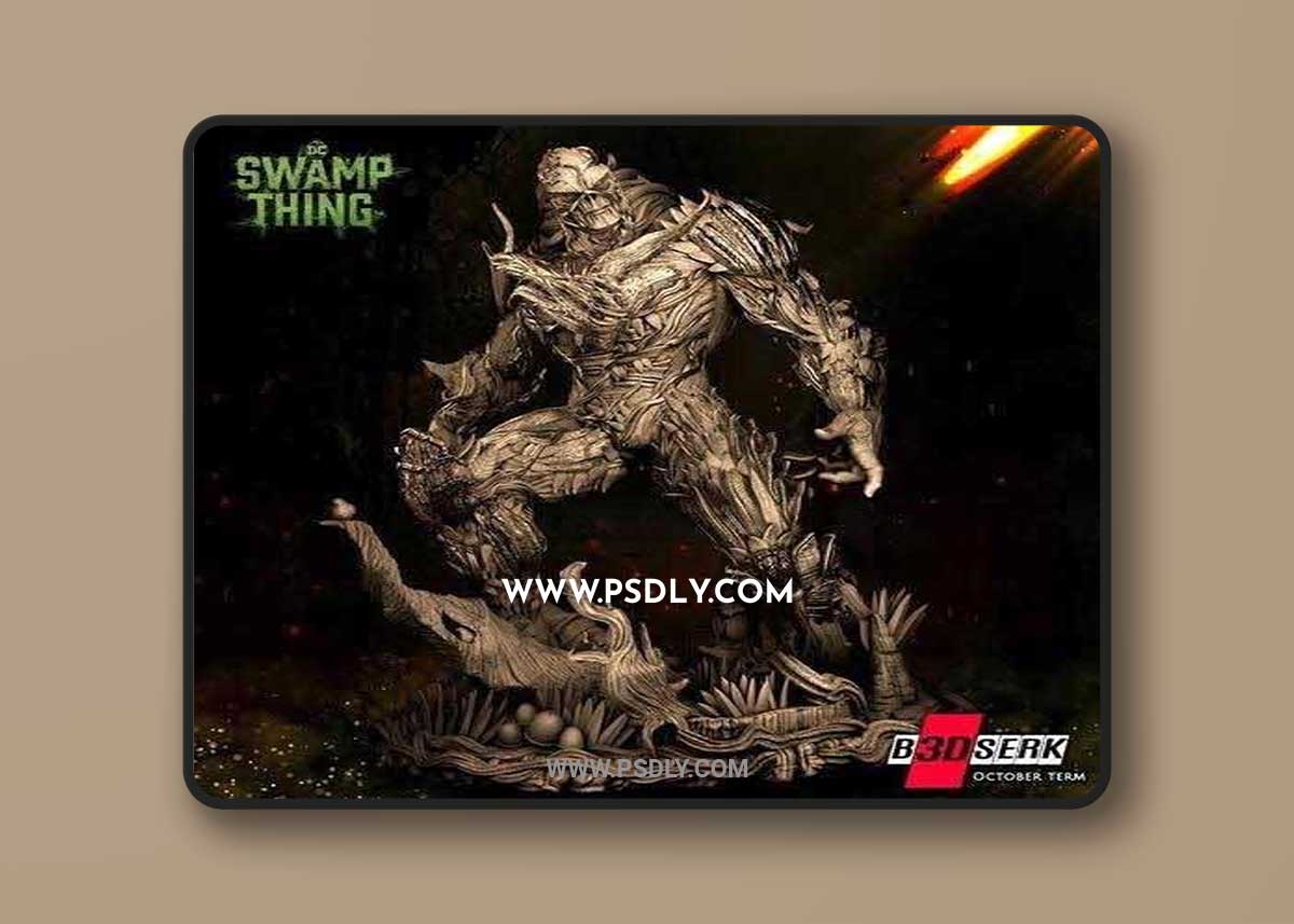 B3dserk - The Swamp Thing Statue 3D Printable