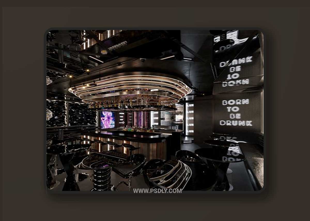 Bar Restaurant Interior by Duong Bui 3D Model