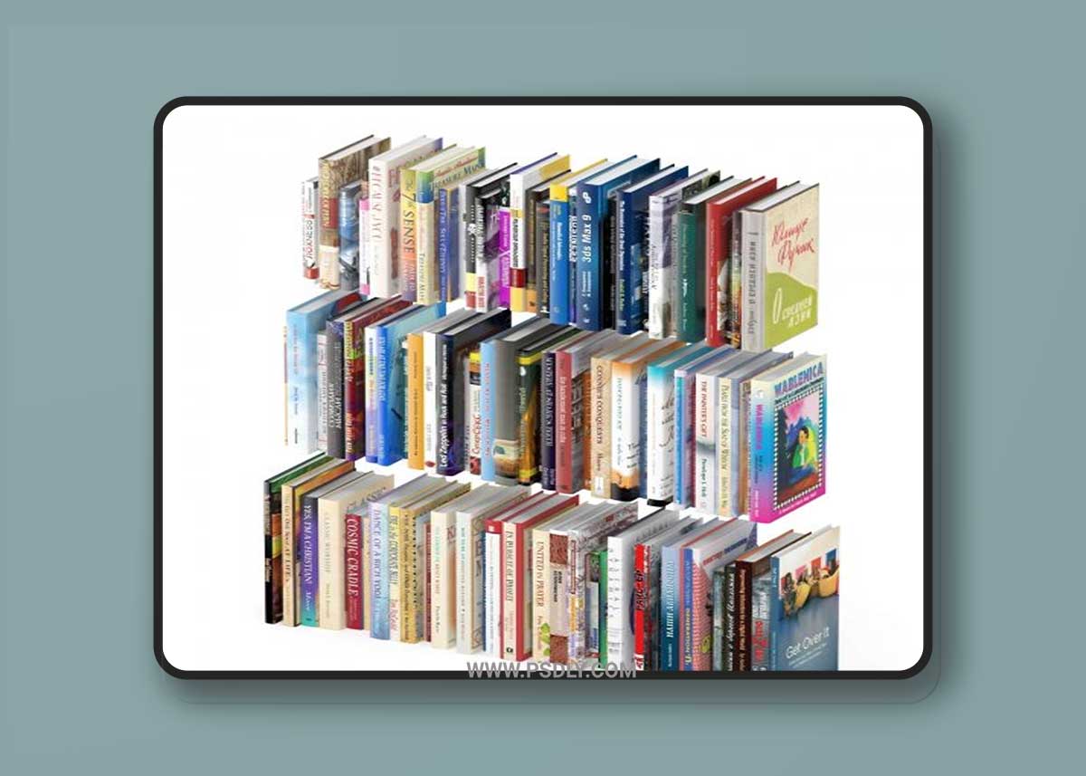 Books 100pcs 3D Model