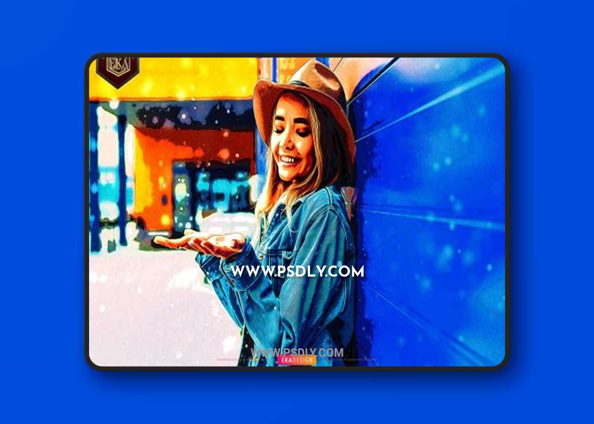 CreativeMarket - Cartoon Oil Photoshop Action 6385242