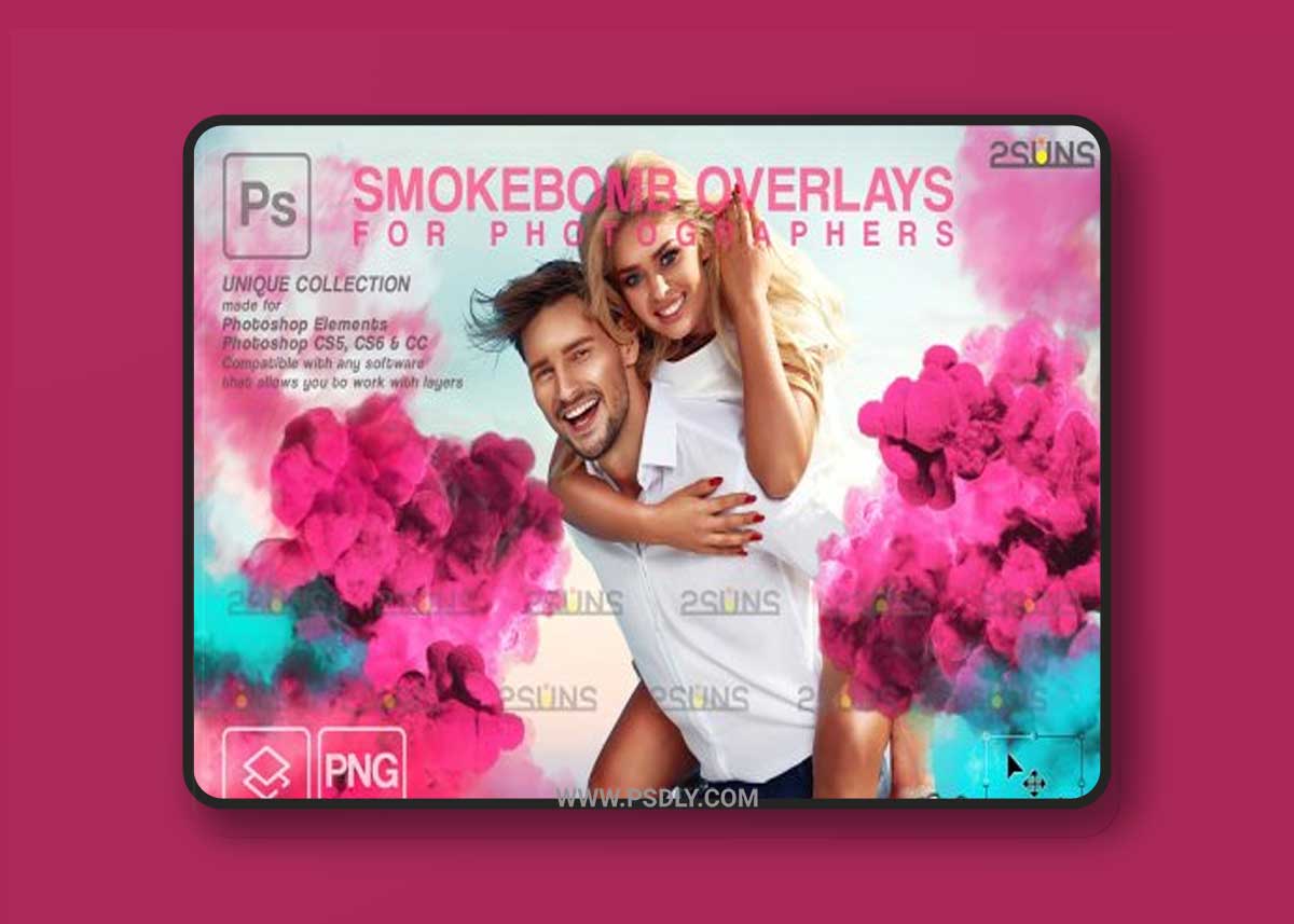 CreativeMarket - Gender reveal smoke overlay 6964865