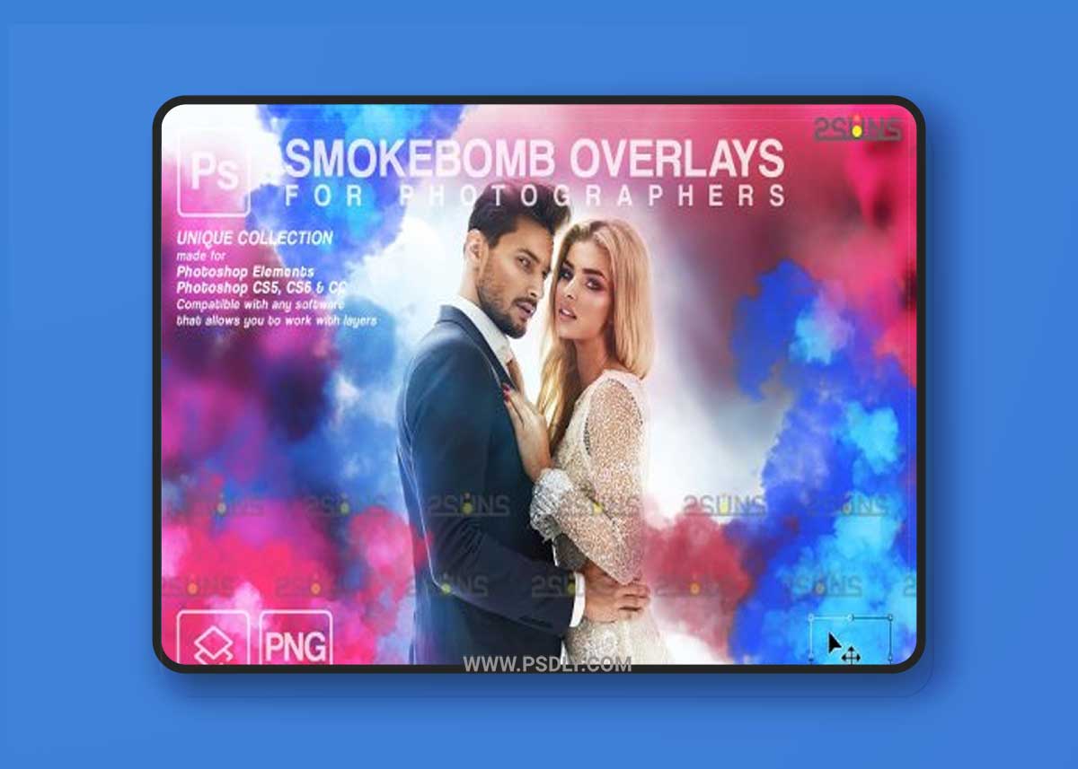 CreativeMarket - Gender reveal smoke overlay 6964894