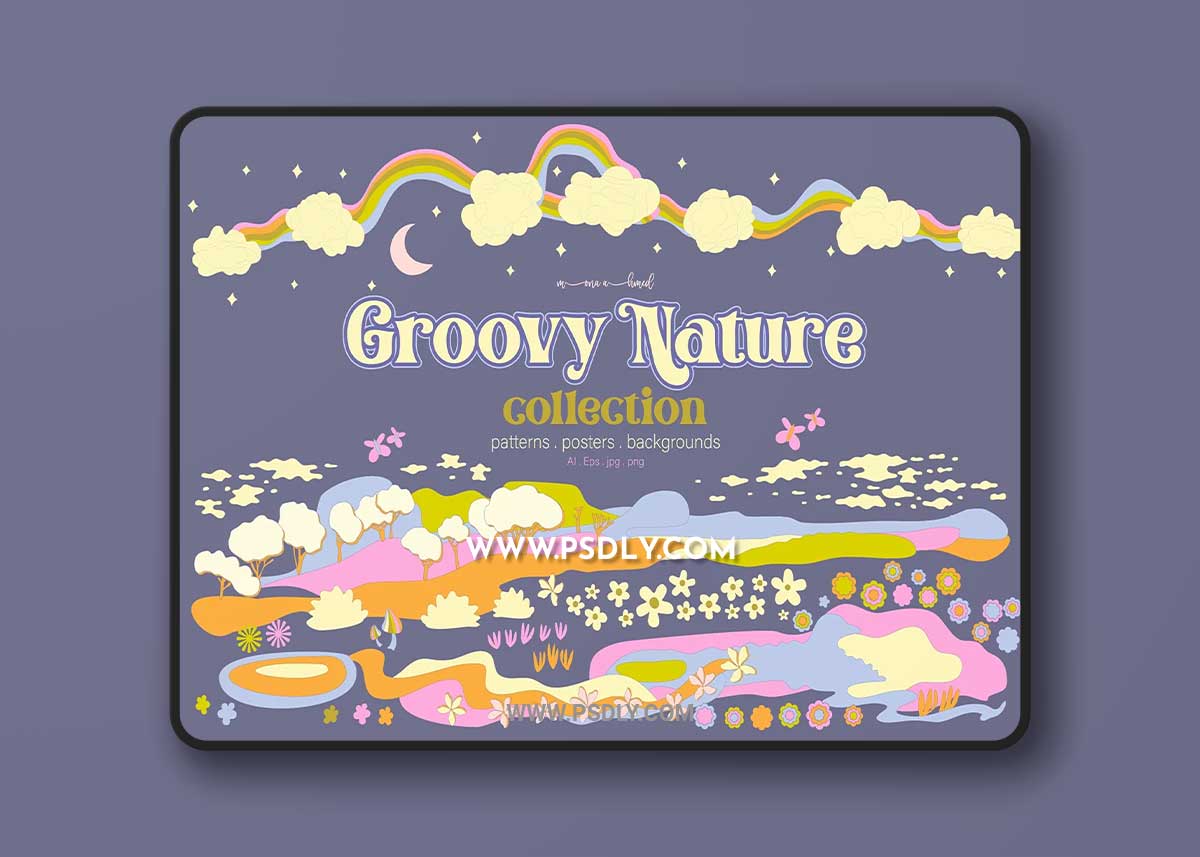 CreativeMarket - Groovy Nature Collection 7156824